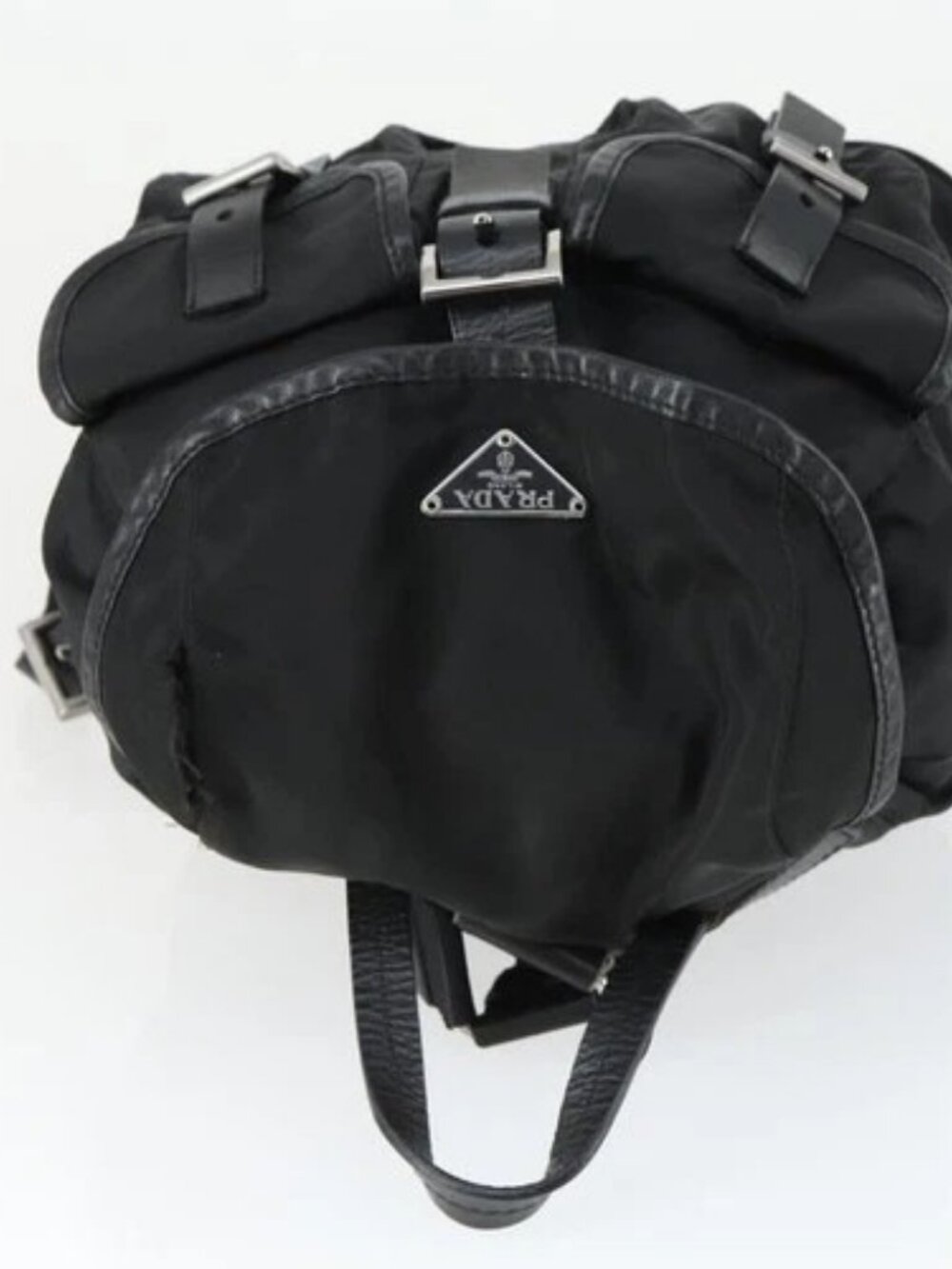 PRADA Backpack Nylon Black Silver Auth 169609 - Picture 6 of 16